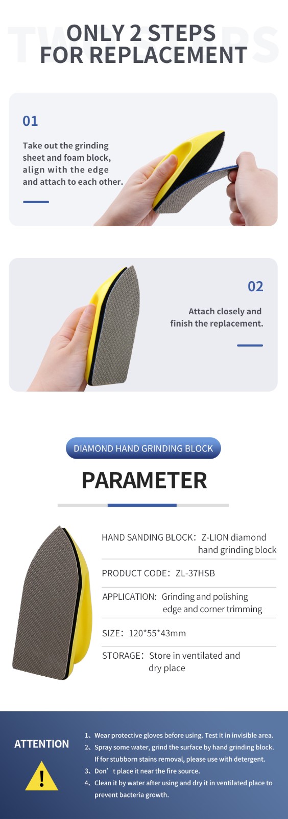 Flexible Hand Sanding Block | ZL-37HSB Flexible Best Hand Sanding Block for Hard Metal & Plastics Surface Grinding and Trimming.jpg