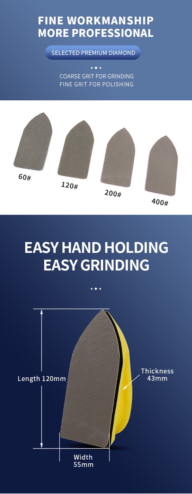 Hand Sanding Block | ZL-37HSB Flexible Best Hand Sanding Block for Hard Metal & Plastics Surface Grinding and Trimming